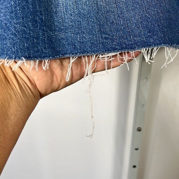 MADEWELL Women’s Rigid Denim A-Line Cutout Mini Skirt Blue Size 25 - Picture 12 of 14